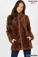 Faux Fur Zipper Front Jacket