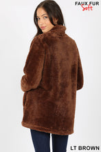 Faux Fur Zipper Front Jacket