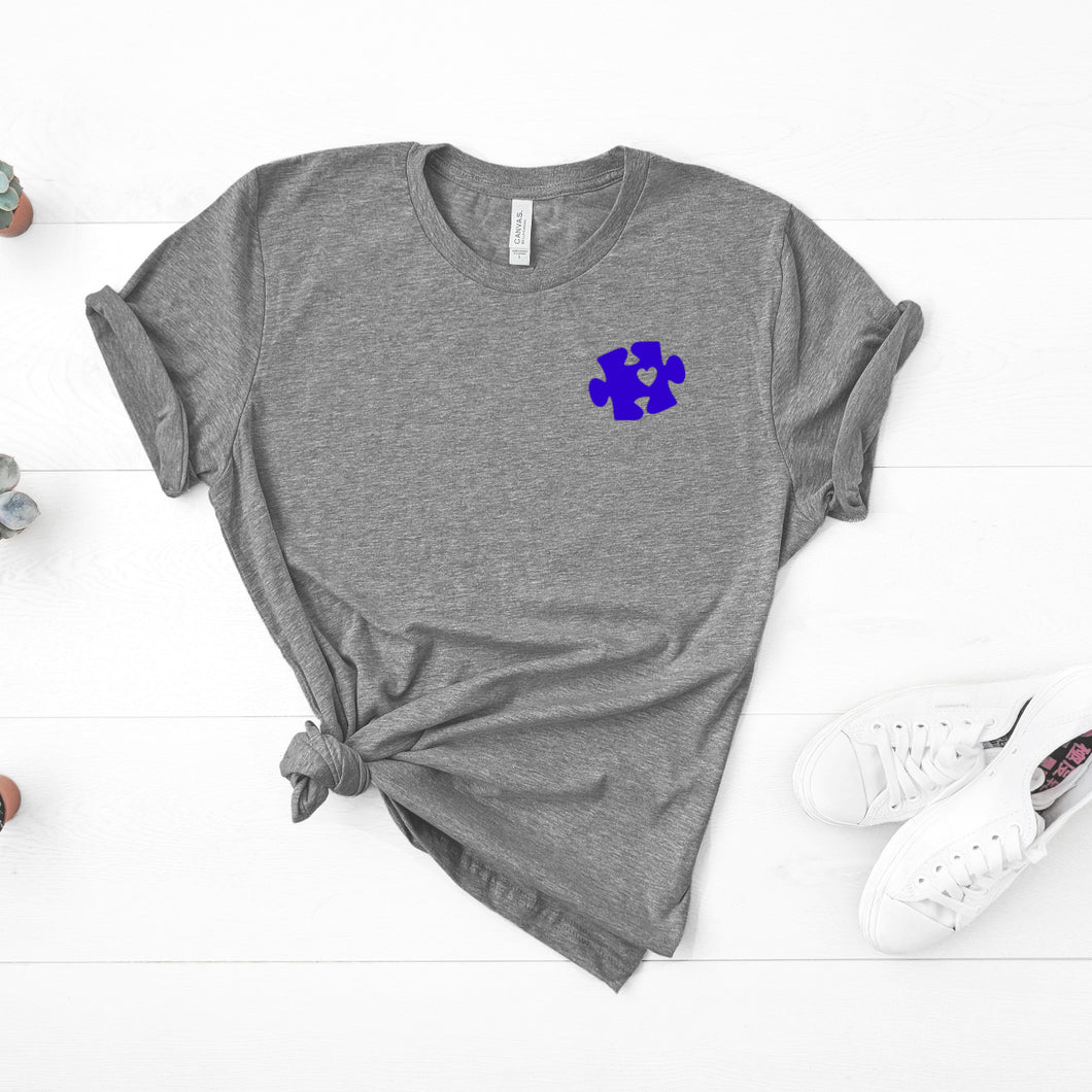 Mini Puzzle Piece Blue- Autism Awareness