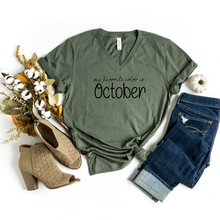 V-Neck: My Favorite Color Is October
