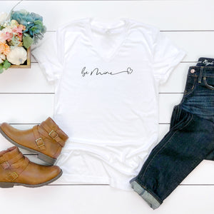 V-Neck: Be Mine Mini Heart-Plus Sizes
