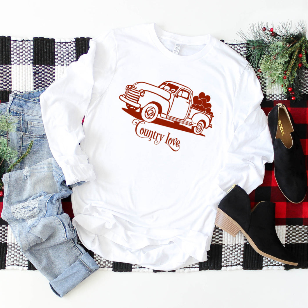 Long Sleeve: Country Love Truck