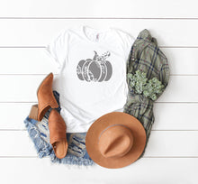 Grey Floral Pumpkin