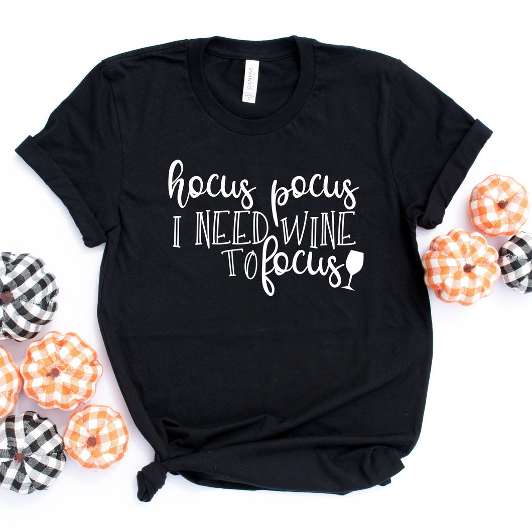 Hocus Pocus I Need Wine To Focus (White)-Plus Sizes
