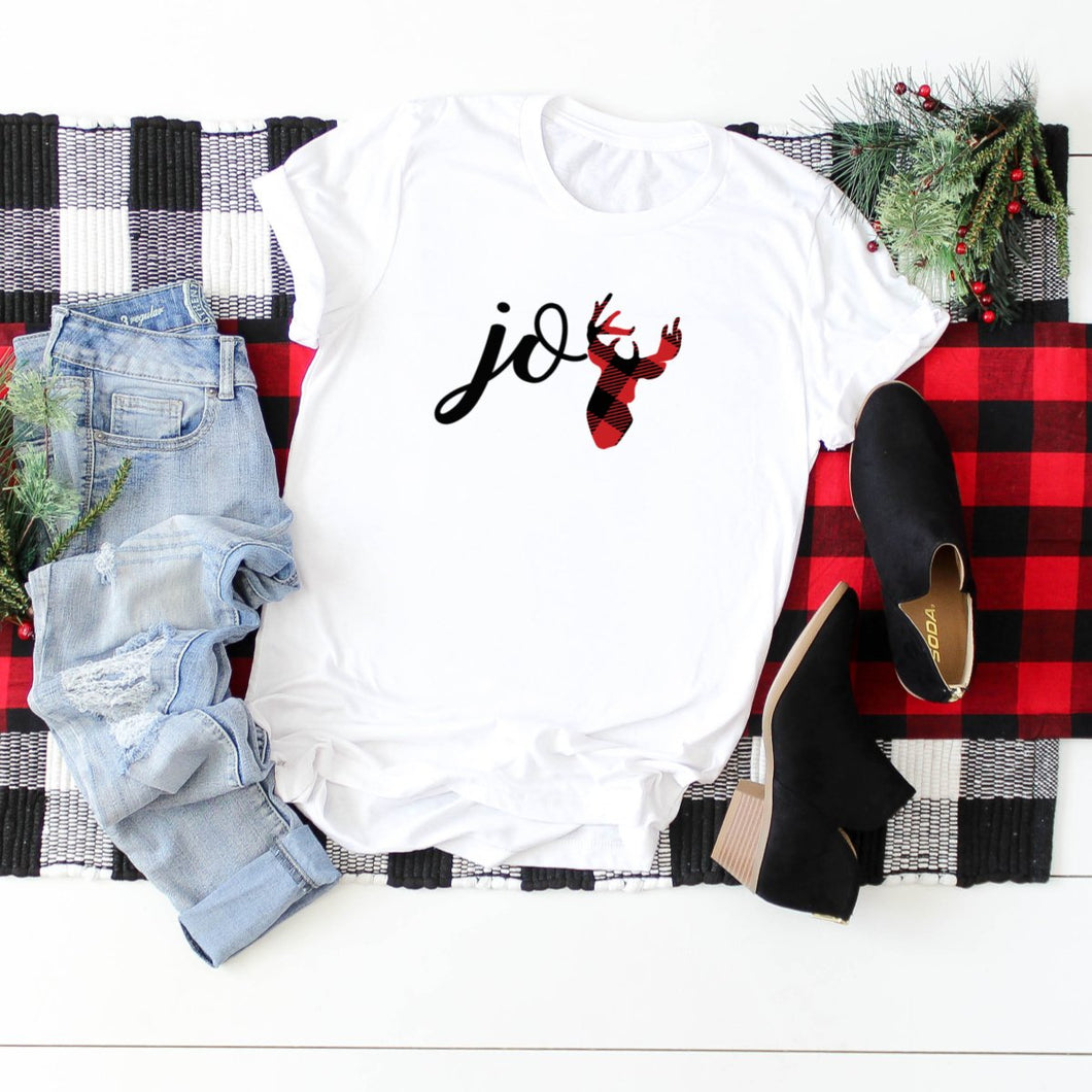 Joy With Plaid Deer