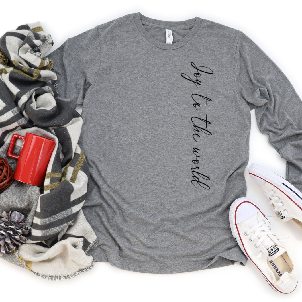 Joy To The World (Vertical)-Long Sleeve-Plus Sizes