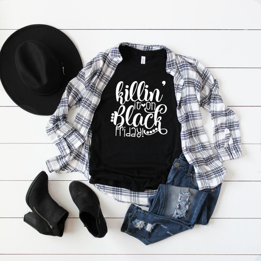 Killin' It On Black Friday (White)-Plus Sizes