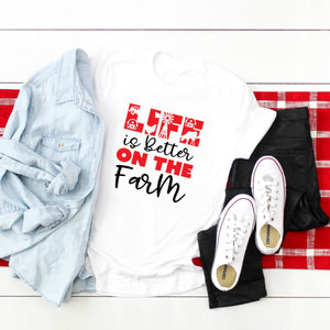 Life Is Better On The Farm (Red And Black)