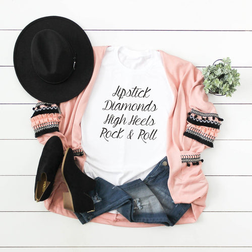 Lipstick Diamonds High Heels Rock & Roll