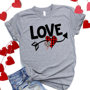 Love 2 Plaid Hearts-Plus Sizes