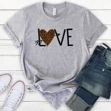 Love With Leopard Print Arrow Heart