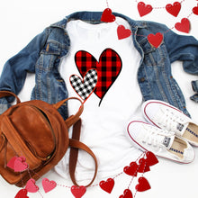 Two Plaid Hearts-Plus Sizes