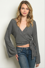 Striped Wrap Long Sleeve