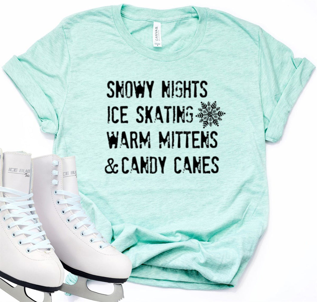 Snowy Nights, Ice Skating, Warm Mittens & Candy Canes-Plus Sizes