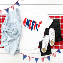 America Shape (Red & Blue)