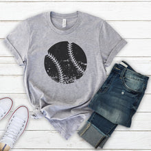 Distressed Baseball Black-Plus Sizes