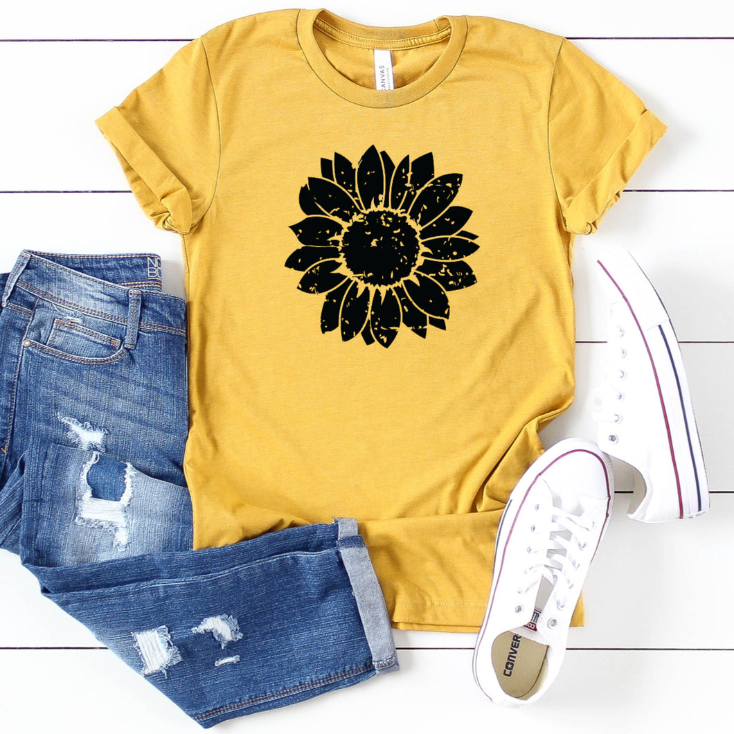 Distressed Sunflower-Black