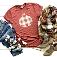 Cream Plaid Pumpkin