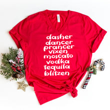 V-Neck: Dasher Dancer Prancer Vixen