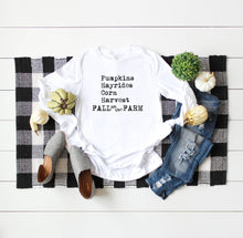 Pumpkins Hayrides Corn Harvest Fall On The Farm-Long Sleeve