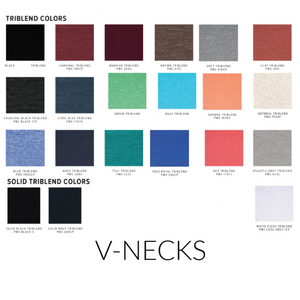 Blank V-Neck Tees- Triblend
