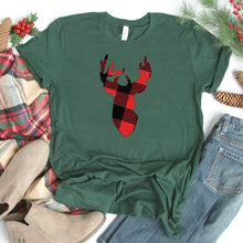 Red Plaid Deer