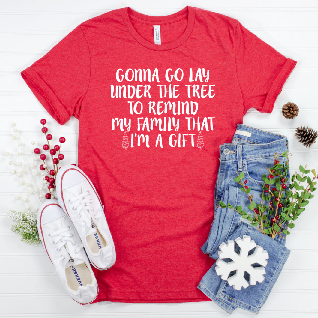 Gonna Go Lay Under The Tree To Remind My Family That I'm A Gift (White)-Plus Sizes