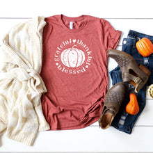 Grateful Thankful Blessed Pumpkin White-Plus Sizes
