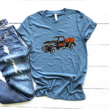 V-Neck: Harvest Truck-Plus Sizes