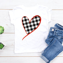 Youth: Black And White Heart With Red Outline