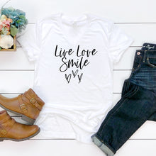 V-Neck: Live Love Smile