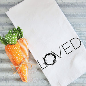 Tea Towels- Loved, Graphic Tea Towels