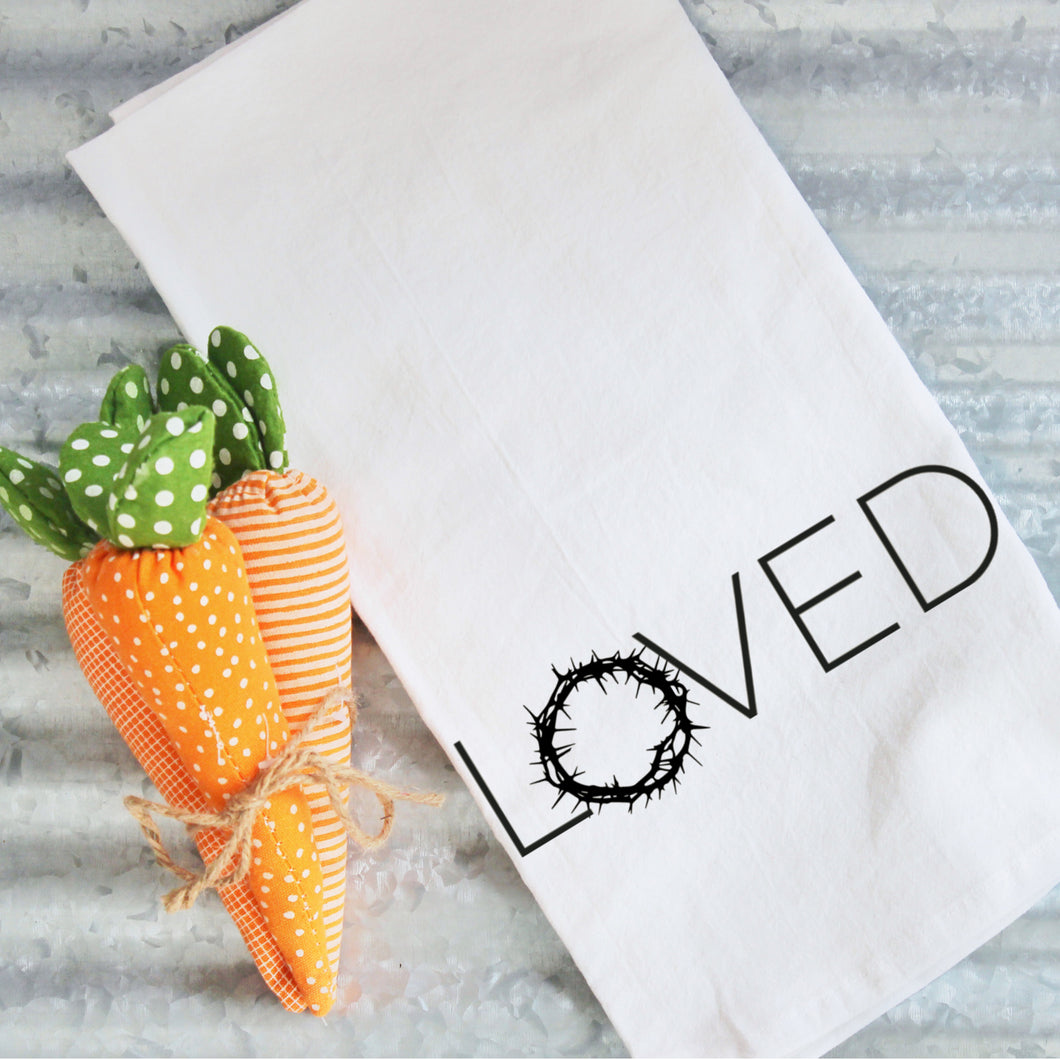 Tea Towels- Loved, Graphic Tea Towels