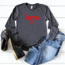 Long Sleeve: Retro Love (Red)