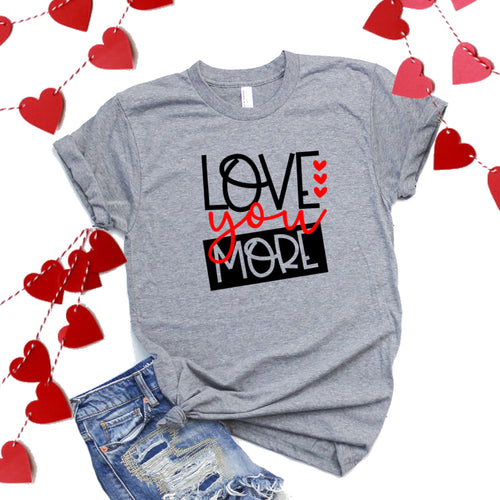 Love You More Black And Red-Plus Sizes