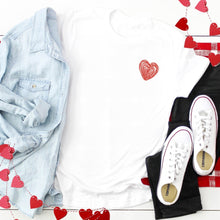 Mini Red Scribble Heart-Plus Sizes