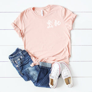 Mini White Swirly Love