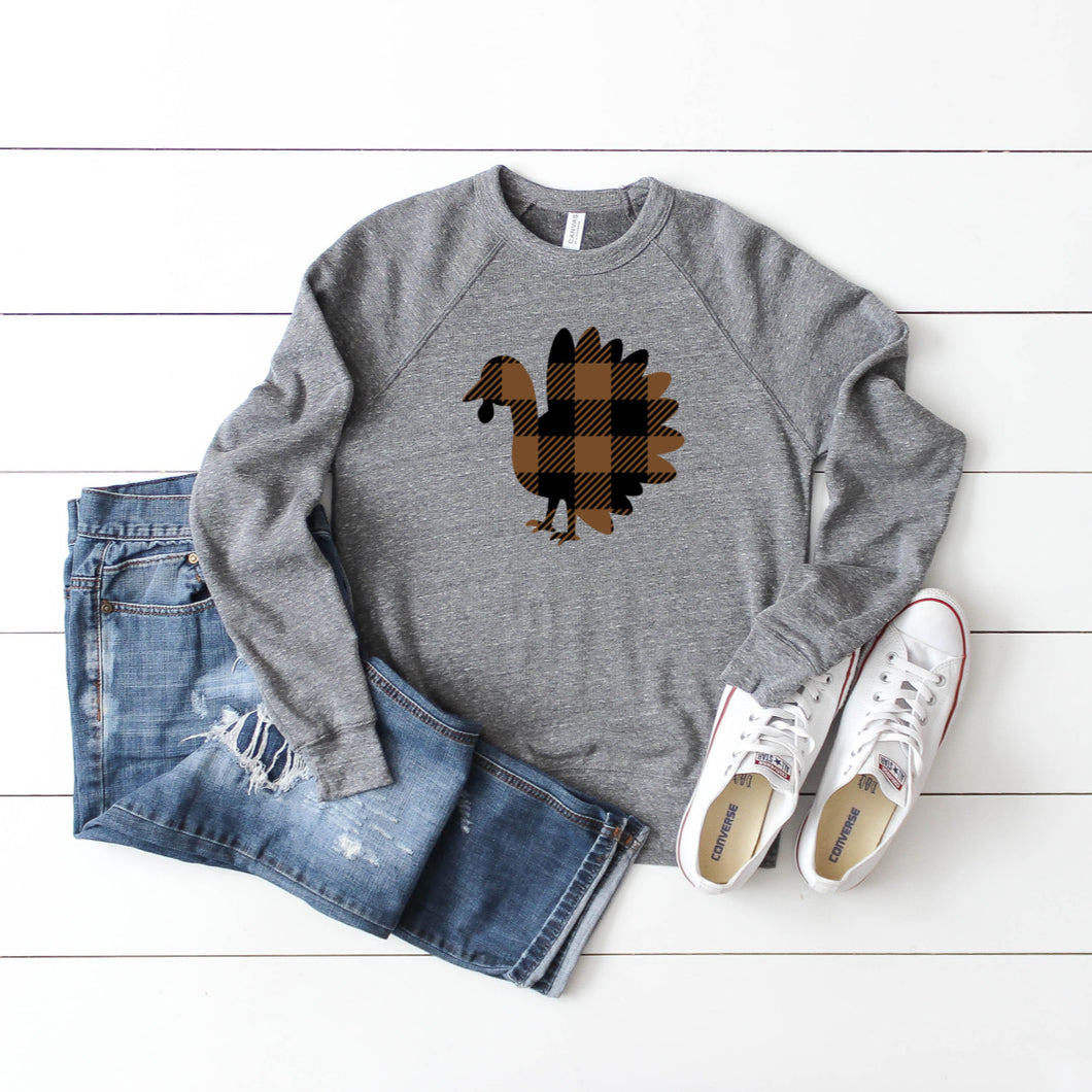 Plaid Turkey Crewneck Sweatshirt