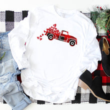 Long Sleeve: Plaid Valentines Truck