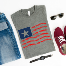 Baseball Stitch American Flag-Plus Sizes