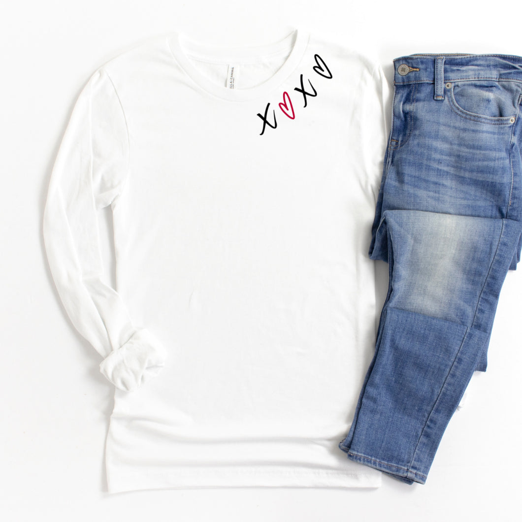 Long Sleeve: XOXO (Collar)-Plus Sizes